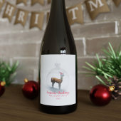 Noël Llama hiver Neige Vacances Vins Étiquettes