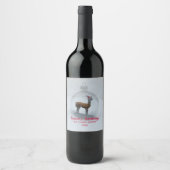 Noël Llama hiver Neige Vacances Vins Étiquettes (Devant)