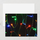 Noël lumières colorées Carte (Devant / Derrière)
