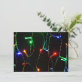 Noël lumières colorées Carte (Debout devant)