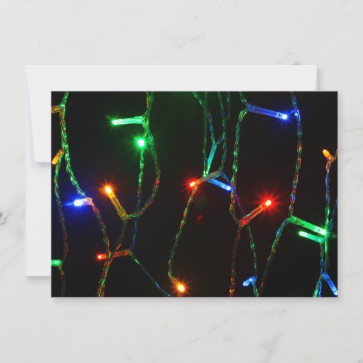 Noël lumières colorées Carte (Devant)