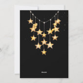 Noël lumières or étoiles garland carte de voeux (Dos)