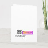 Noël lunatique de girafe drôle avec la carte de (Dos)