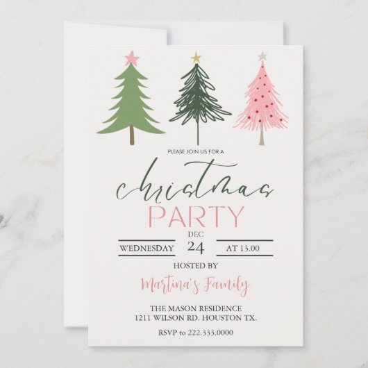 Noël Lunch Invitations Brunch de Noël (Devant)