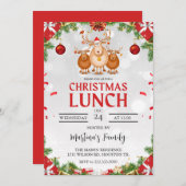 Noël Lunch Invitations Brunch de Noël (Devant / Derrière)