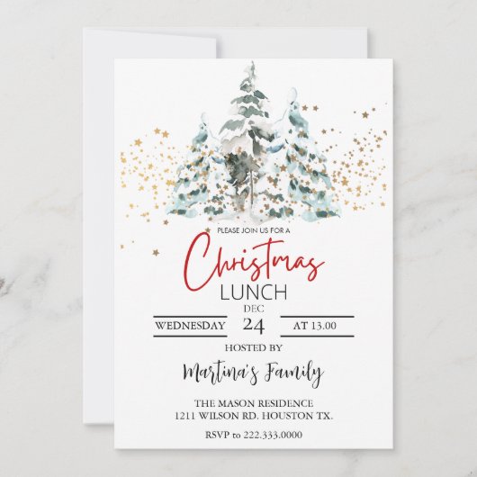 Noël Lunch Invitations Brunch de Noël (Devant)