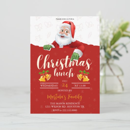 Noël Lunch Invitations Brunch de Noël (Debout devant)