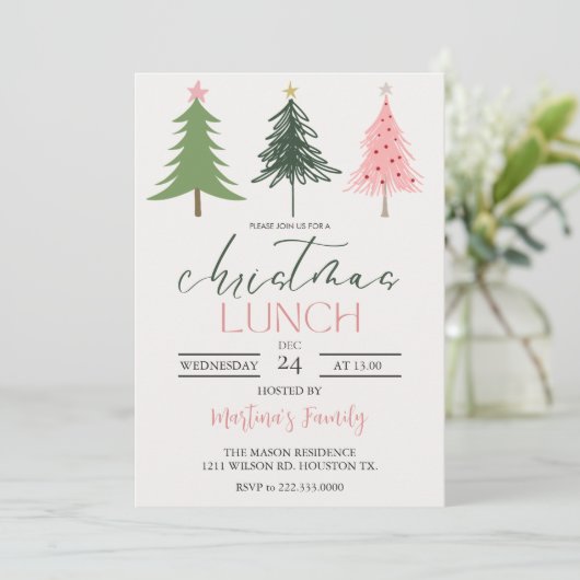 Noël Lunch Invitations Brunch de Noël (Debout devant)