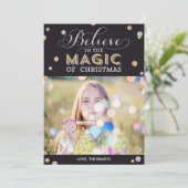 Noël magique Cartes photos de vacances - Noir (Debout devant)