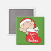 Noël Magnet Carré Baby First Christmas Red (Recto/Verso)