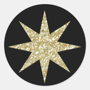 Noël Manger chrétien - autocollant rond