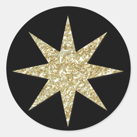 Noël Manger chrétien - autocollant rond (Devant)