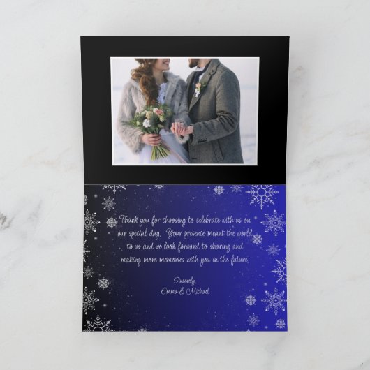 Noël Mariage Carte de remerciements (Intérieur)