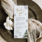 Noël Mariage d'hiver Merci Carte Place