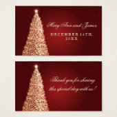 Noel Mariage Favor Balise Or Rouge (Devant & derrière)