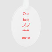 Noël Mariage Newlyweds Arbre Ornement (dos)