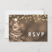 Noel Mariage RSVP Sparkle Tree Gold (Dos)