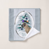 Noël mastiff anglais (Gant de toilette)