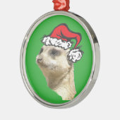 Noel Meerkat Cust. Ornement rond Premium (Gauche)