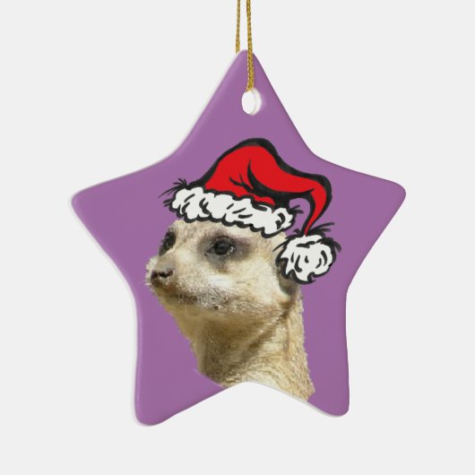 Noël Meerkat personnalisable ornement Star (Droite)