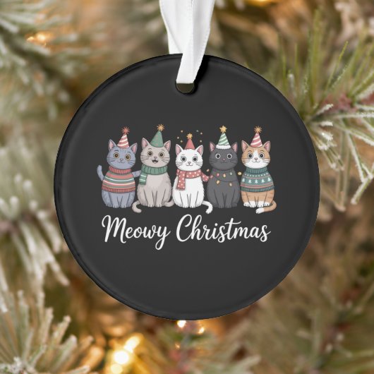 Noël Meowy Bonne année Chat Amoureux des chats Noë (Arbre)