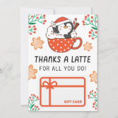 Noël Merci à un détenteur de carte cadeau Latte (Devant)
