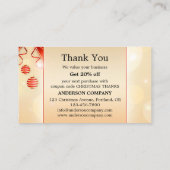 Noël Merci Carte de visite (Dos)