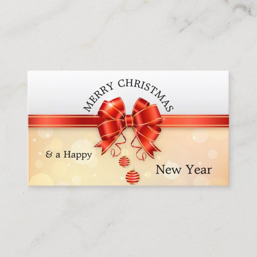 Noël Merci Carte de visite (Devant)