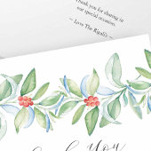 Noël Merci Cartes Aquarelle Verdure