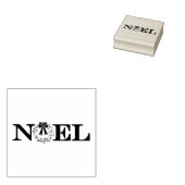 Noel met krans rubberstempel (Gestempeld)