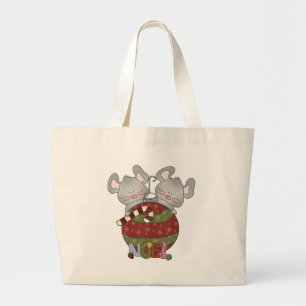 Noel Mice Vakantie T-shirts en Cadeaus Grote Tote Bag