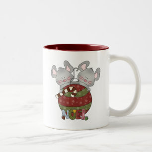 Noel Mice Vakantie T-shirts en Cadeaus Tweekleurige Koffiemok