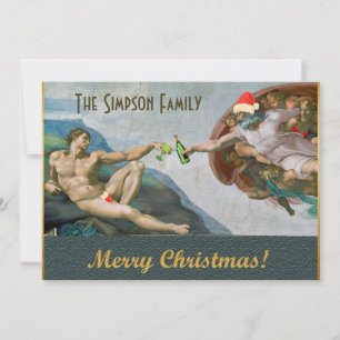 Noël Michelangelo Drôle Invitation de Noël