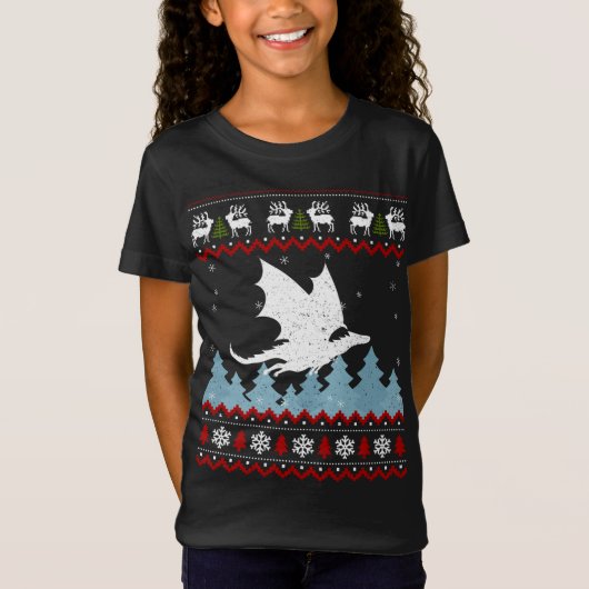 Noël mignon Dragon laide Sweat Noël (Devant)