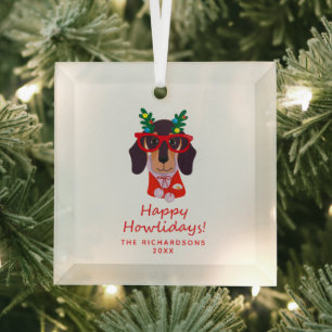 Noël Mignon Drôle Chien Vacances Arbre Décorations