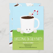 Noël mignon en juillet Fête Invitation (Devant / Derrière)