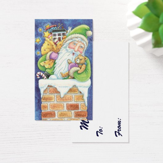 Noël mignon, Père Noël à Chimney avec jouets (Bureau)