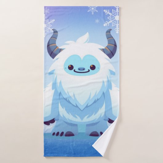 Noël mignon/yeti d'hiver (Serviette de bain)