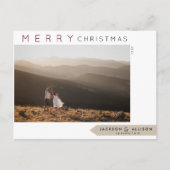 Noël minimal | Arbre à pins et Carte photo (Devant)