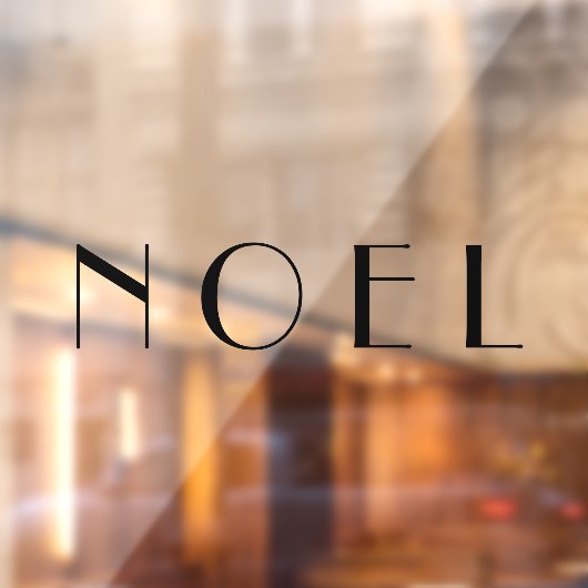 Noel Minimal Black Typography Kerstmis Raamsticker (Vel 2)