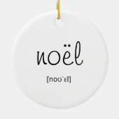 Noël Minimal White Christmas Tree Elegant Script Keramisch Ornament (Achterkant)