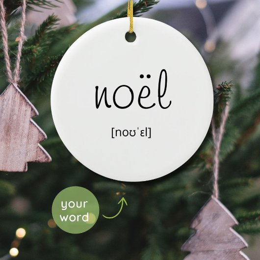 Noël Minimal White Christmas Tree Elegant Script Keramisch Ornament