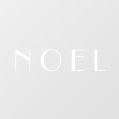 Noel Minimal White Typography Kerstmis Raamsticker (Vel)