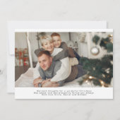 Noël minimaliste avec Carte photo (Dos)