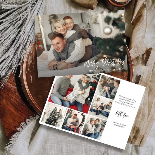 Noël minimaliste avec carte photo