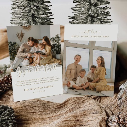 Noël minimaliste avec carte photo