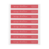 Noël miroite étiquette de adresse de Joyeux Noël (Feuille)