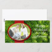 Noël Modèle Famille Photo Fête Personnalisée (Devant / Derrière)