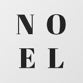 Noel | Modern Black Trendy Stylish kersty Raamsticker (Vel)