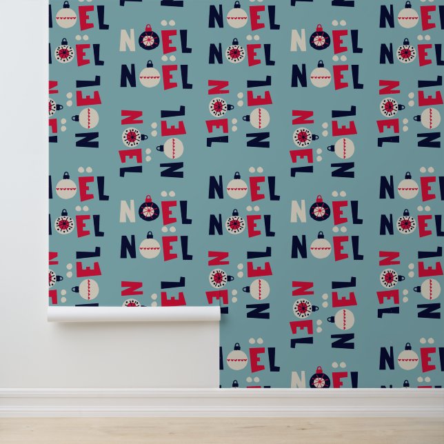 Noel Modern Feestelijke Typografie Kerst Feestdage Behang (Applicatie)